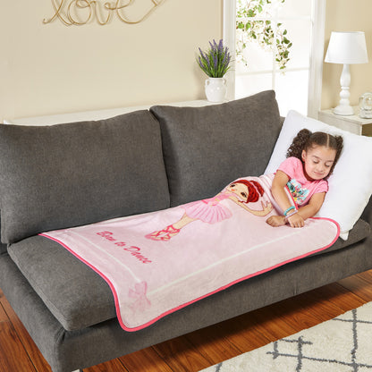 EVERYDAY KIDS Toddler Throw Blanket - Ballerina Born to Dance