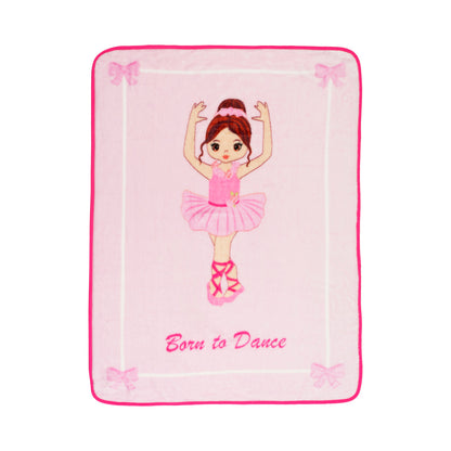 EVERYDAY KIDS Toddler Throw Blanket - Ballerina Born to Dance