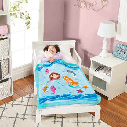 Everyday Kids Toddler Throw Blanket - Mermaids Undersea Adventure