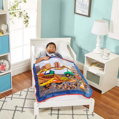 EVERYDAY KIDS Toddler Throw Blanket - Under Construction