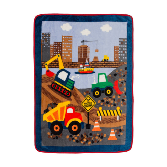 EVERYDAY KIDS Toddler Throw Blanket - Under Construction