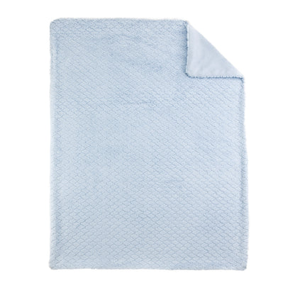 EVERYDAY KIDS Large Baby Boy Blue Soft Baby Blanket
