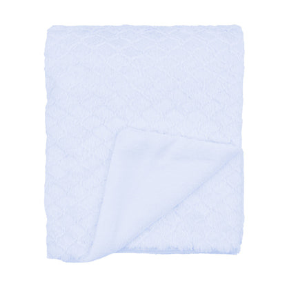 EVERYDAY KIDS Large Baby Boy Blue Soft Baby Blanket