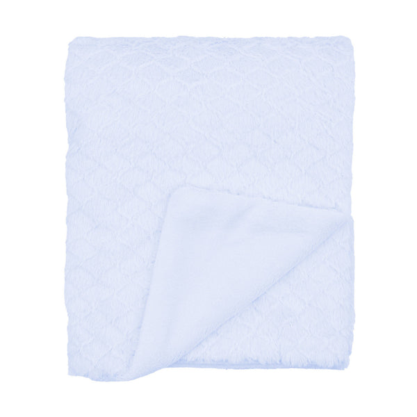 EVERYDAY KIDS Large Baby Boy Blue Soft Baby Blanket