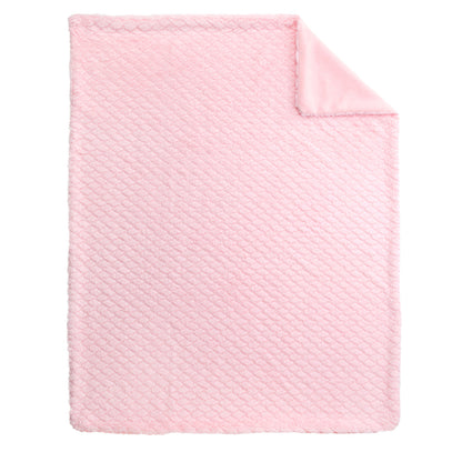 EVERYDAY KIDS Large Baby Girl Light Pink Soft Baby Blanket