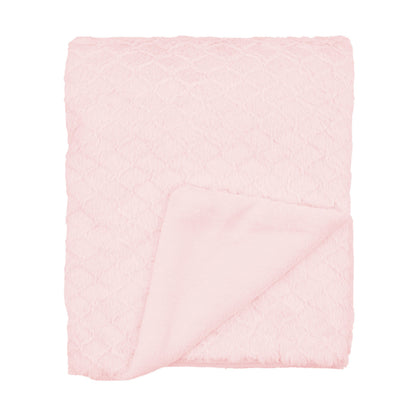 EVERYDAY KIDS Large Baby Girl Light Pink Soft Baby Blanket