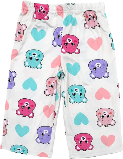 Care Bears Girls' Long Sleeve Button-Down Top and Long Pants Two-Piece Pajama Set