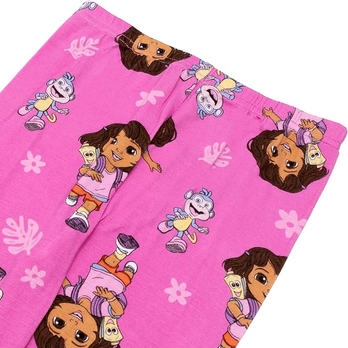 Nickelodeon Dora the Explorer Girls' Long Sleeve Top and Long Pants Two-Piece Pajama Set