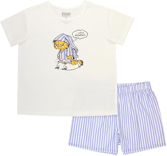 Garfield Unisex Kids' I Hate Mondays Short Sleeve Pajama Set