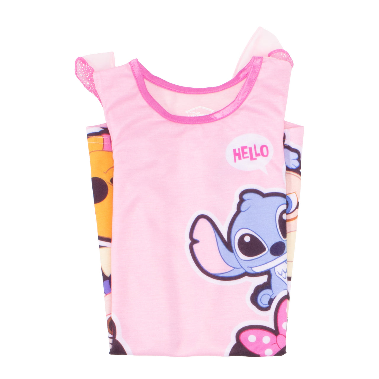 Girls Pink Disney Doorables Nightgown – Soft Sleeveless Sleep Dress with Cute Character Prints