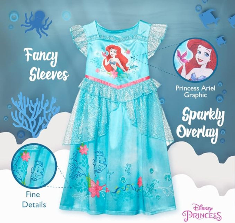 Disney Little Mermaid Girls' Fantasy Gown Nightgown