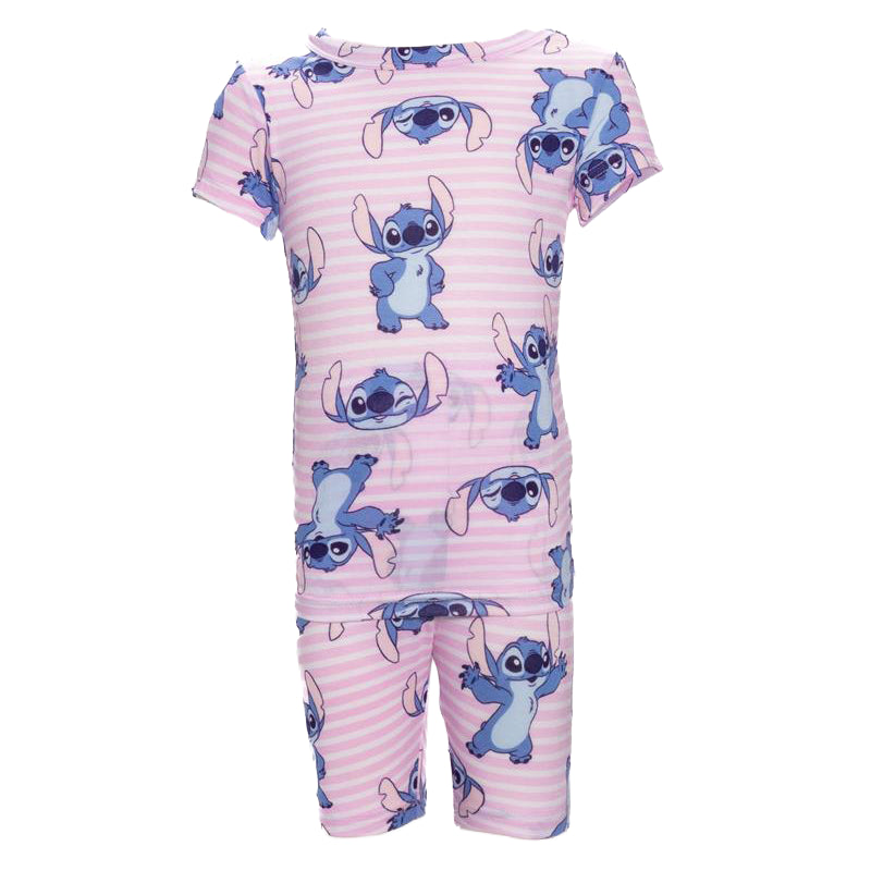 Lilo & Stitch Girls "Stitch Wink" 2-Piece Pajama Top & Pajama Shorts Set