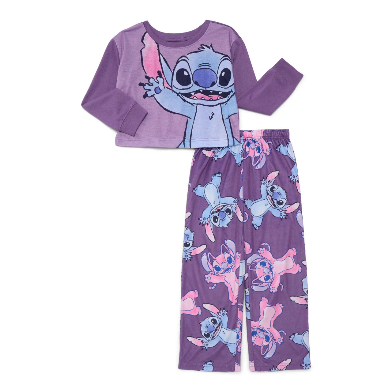 Disney Lilo and Stitch Girls Long Sleeve Top and Pants Pajama Set
