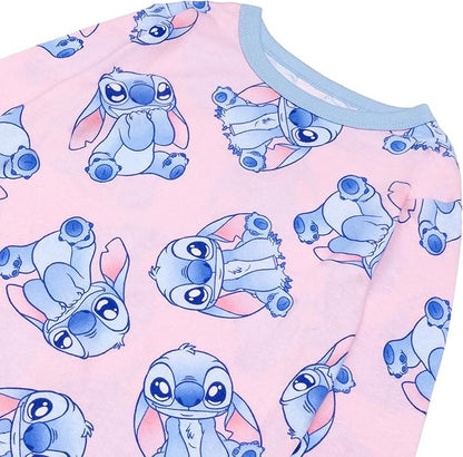 Disney Girls Lilo & Stitch 4-Piece Snug-fit Cotton Pajama Set