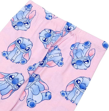 Disney Girls Lilo & Stitch 4-Piece Snug-fit Cotton Pajama Set