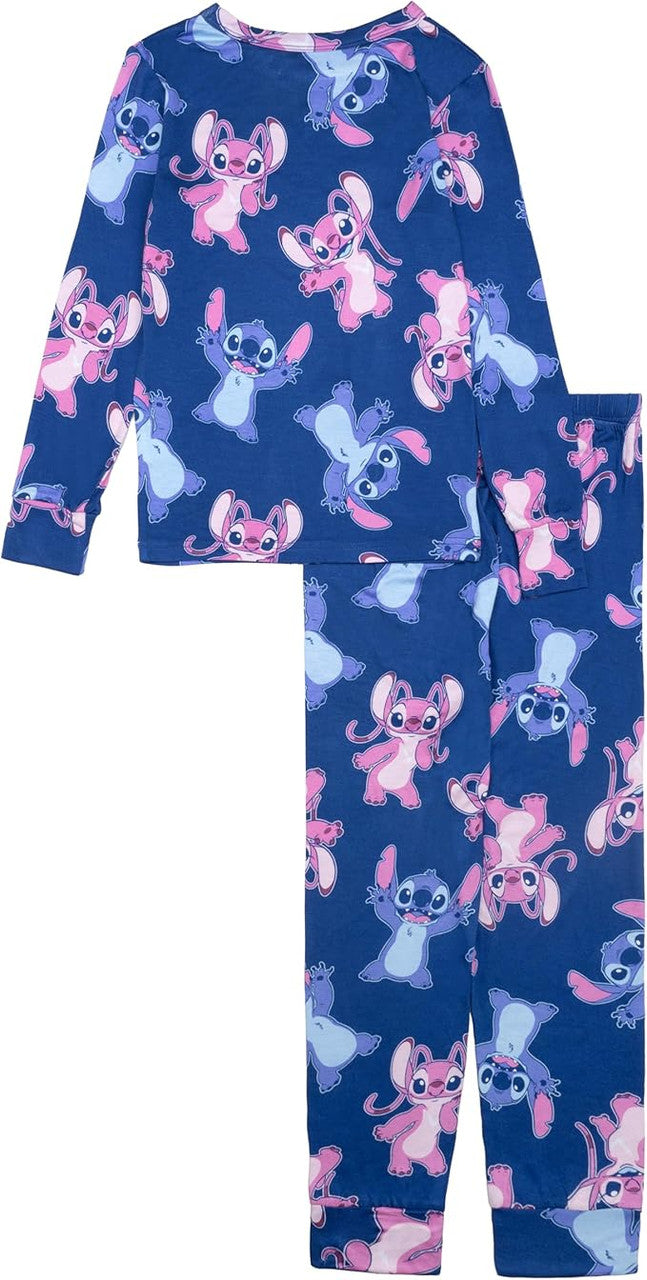 Disney Lilo & Stitch Toddler Girls 2-Piece Pajama Set – Long Sleeve Top and Matching Pants