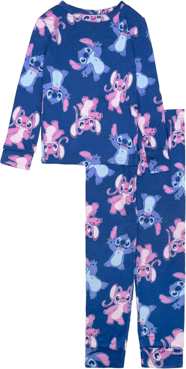 Disney Lilo & Stitch Toddler Girls 2-Piece Pajama Set – Long Sleeve Top and Matching Pants