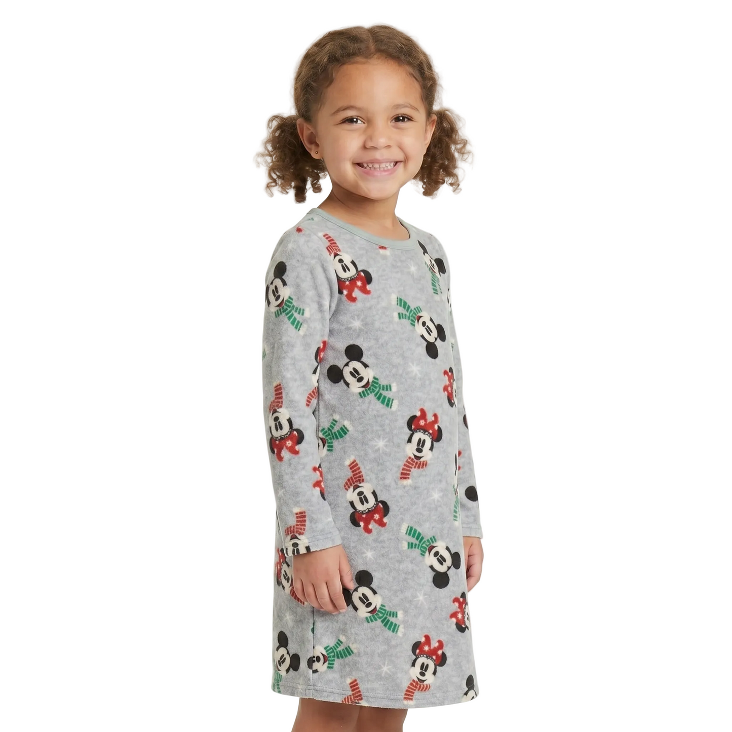 Disney Mickey & Minnie Mouse Girls Nightgown and Matching Doll Outfit Set, Jammies For Your Families, Red/White