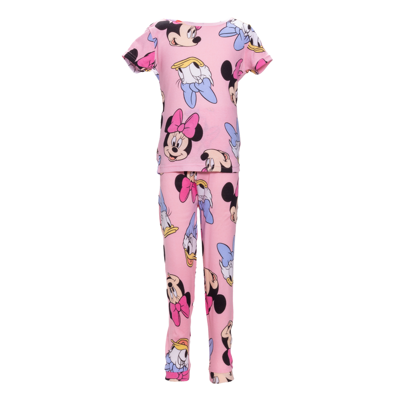 Minnie Mouse 4 Piece Girls Short Sleeve and Pant Pajama Set