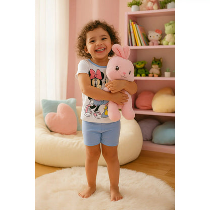 Minnie Mouse 4 Piece Girls Short Sleeve and Pant Pajama Set