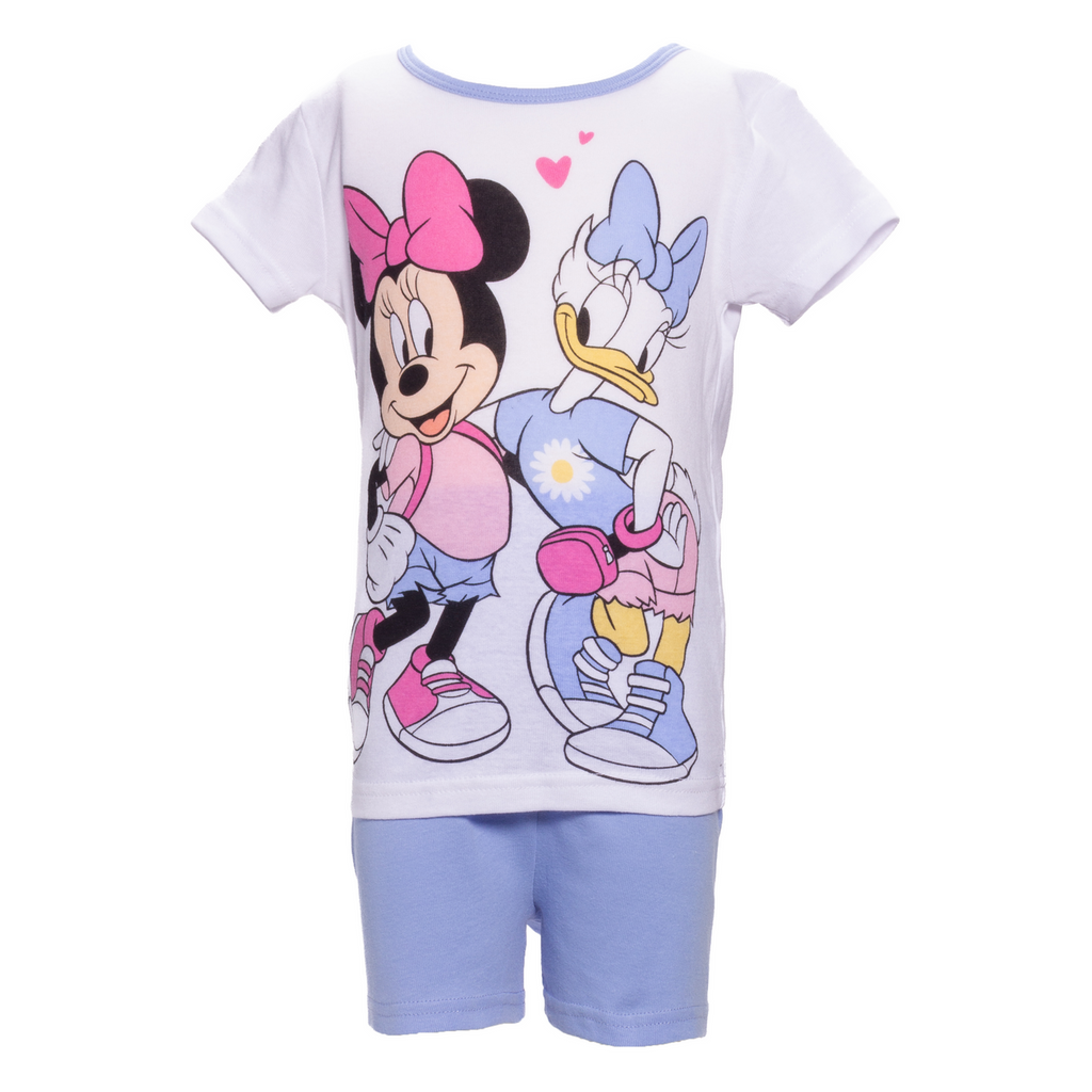 Minnie Mouse 4 Piece Girls Short Sleeve and Pant Pajama Set