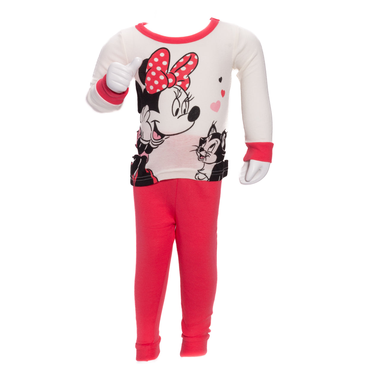 Toddler Girl's Minnie Mouse and Cat Figaro 4-Piece Character Pajama Set