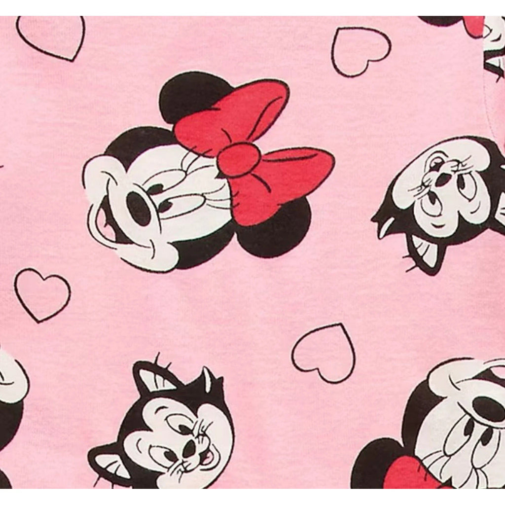 Toddler Girl's Minnie Mouse and Cat Figaro 4-Piece Character Pajama Set