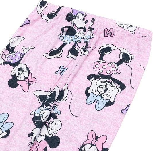 Disney Minnie Mouse 2-Piece Girls Long Sleeve Pajama Set with Top and Pants