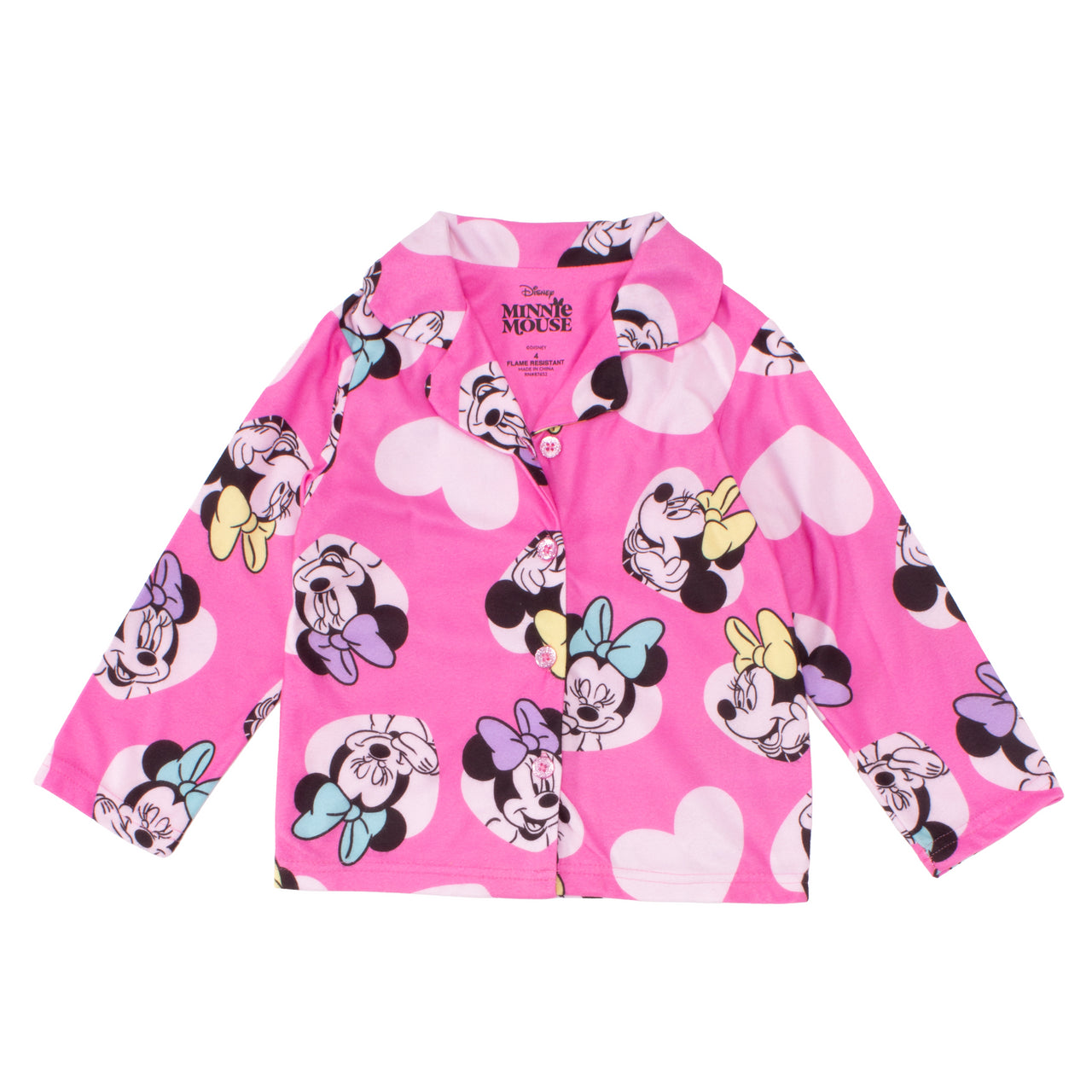 Minnie Mouse Heart Love Coat-Style Top and Pants - 2-Piece Pajama Set