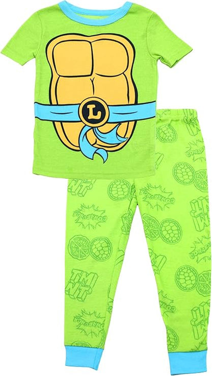 Ninja Turtle Boys 4 Piece Snug Fit Pajama Set