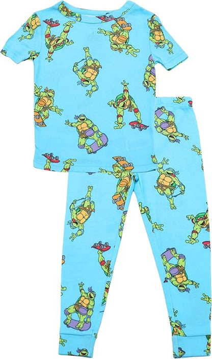 Ninja Turtle Boys 4 Piece Snug Fit Pajama Set