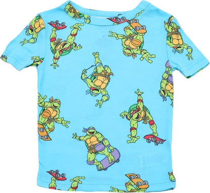 Ninja Turtle Boys 4 Piece Snug Fit Pajama Set