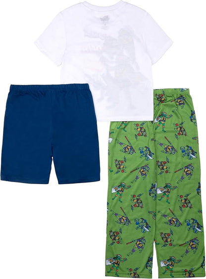 Teenage Mutant Ninja Turtles Boys 3-Piece Loose-Fit Pajama Set
