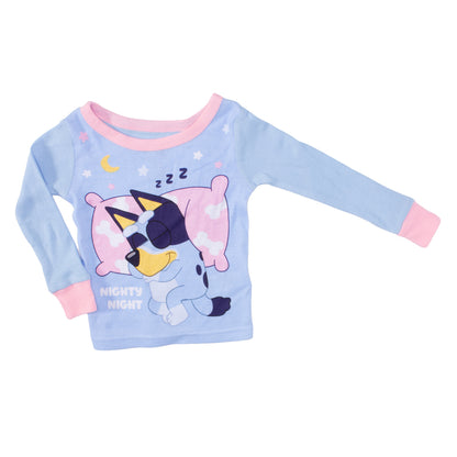 Bluey Girls 4-Piece Long Sleeve Pajama Set