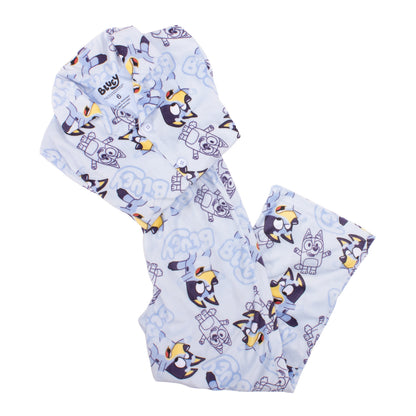 Bluey Toddler Boys Button-Up 2-Piece Pajama Set