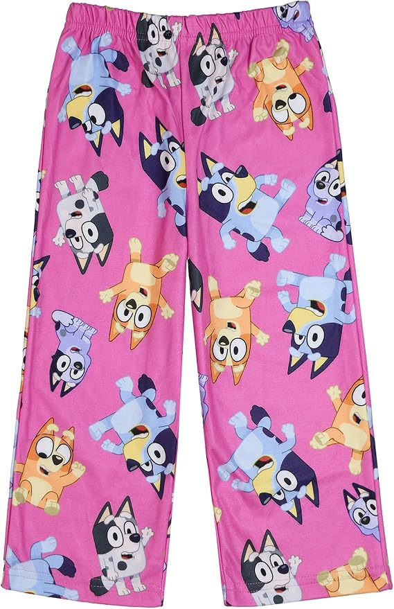 Bluey Toddler Girls Pink Button-Front Pajama Set with Long Sleeves and Pants, Character Print, Sizes 2T 3T 4T