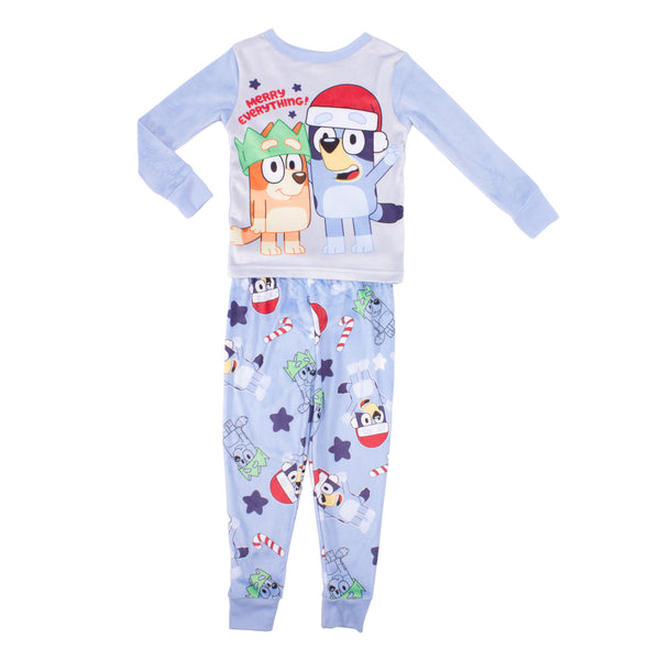 Bluey Boys Christmas 2-Piece Pajama Set – Long Sleeve Holiday Sleepwear with Printed Pants