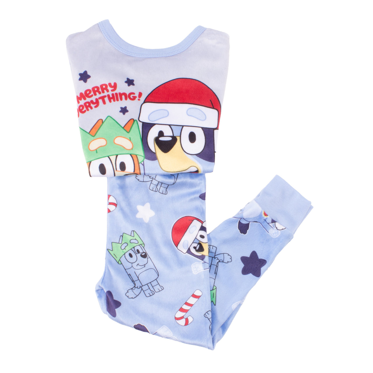 Bluey Boys Christmas 2-Piece Pajama Set – Long Sleeve Holiday Sleepwear with Printed Pants