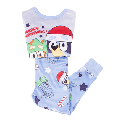 Bluey Boys Christmas 2-Piece Pajama Set – Long Sleeve Holiday Sleepwear with Printed Pants