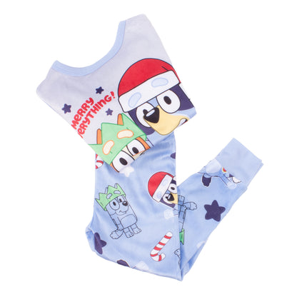 Bluey Boys Christmas 2-Piece Pajama Set – Long Sleeve Holiday Sleepwear with Printed Pants