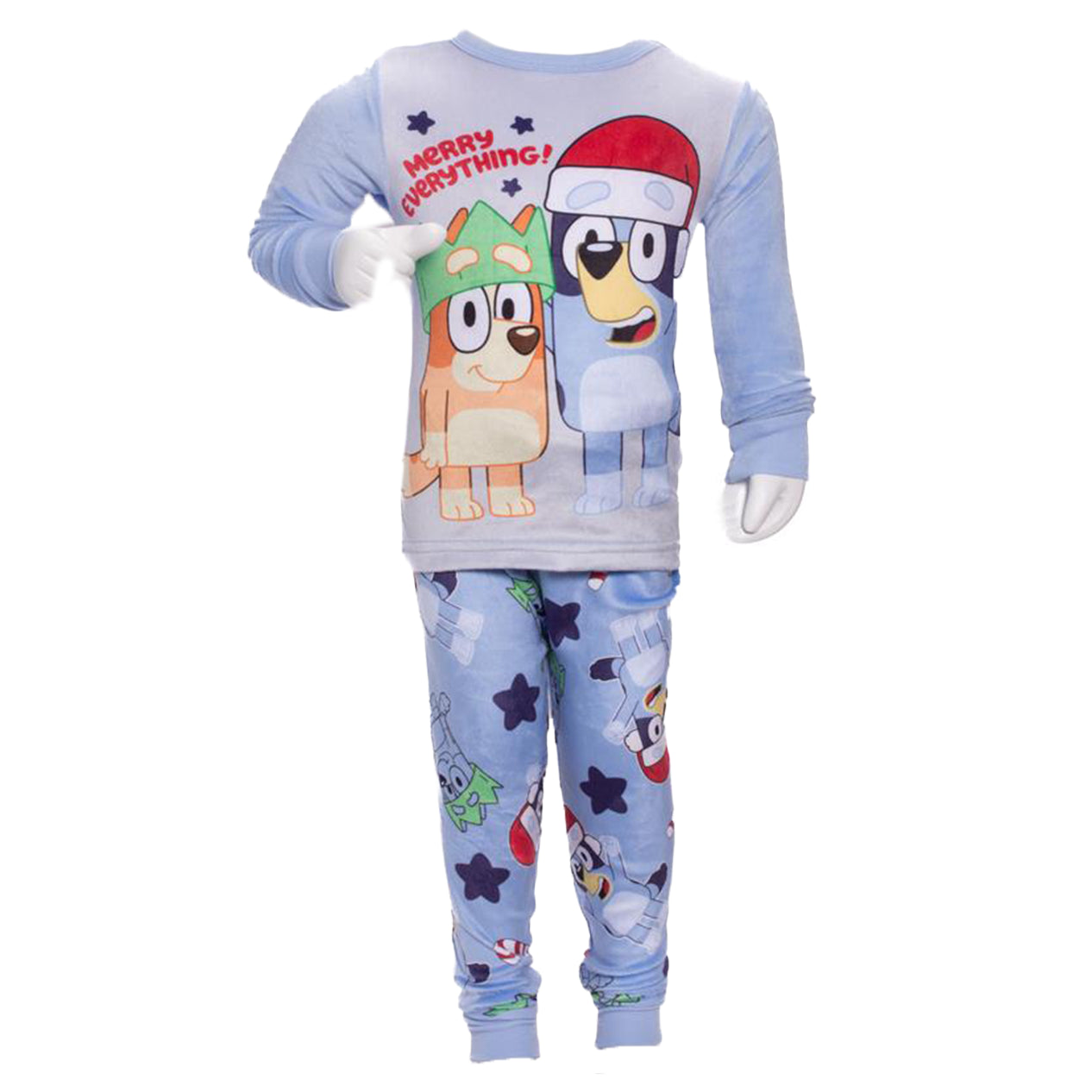 Bluey Boys Christmas 2-Piece Pajama Set – Long Sleeve Holiday Sleepwear with Printed Pants