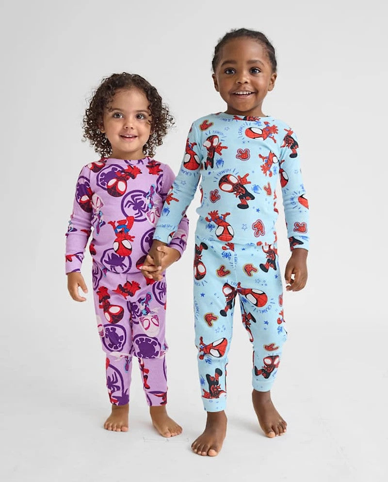 Marvel Spidey Girls 2-Piece Pajama Set – Long Sleeve Top and Pants Sleepwear