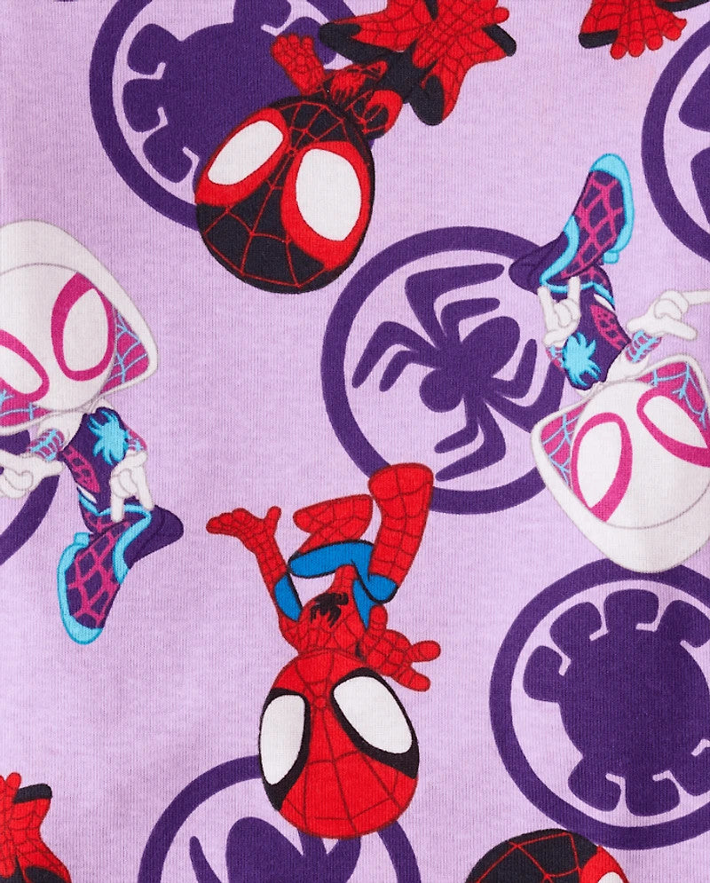 Marvel Spidey Girls 2-Piece Pajama Set – Long Sleeve Top and Pants Sleepwear