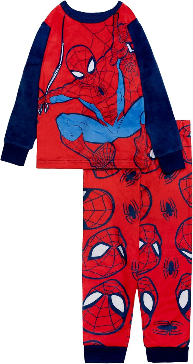 Marvel Spider-Man Boys 2-Piece Pajama Set – Long Sleeve Top and Pants Sleepwear