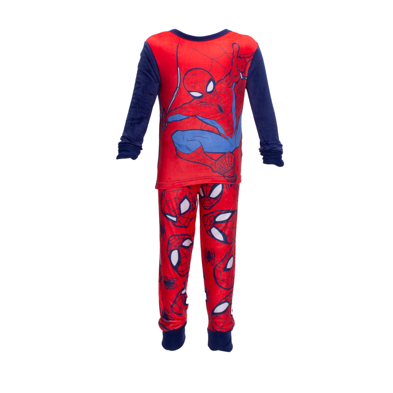 Marvel Spider-Man Boys 2-Piece Pajama Set – Long Sleeve Top and Pants Sleepwear