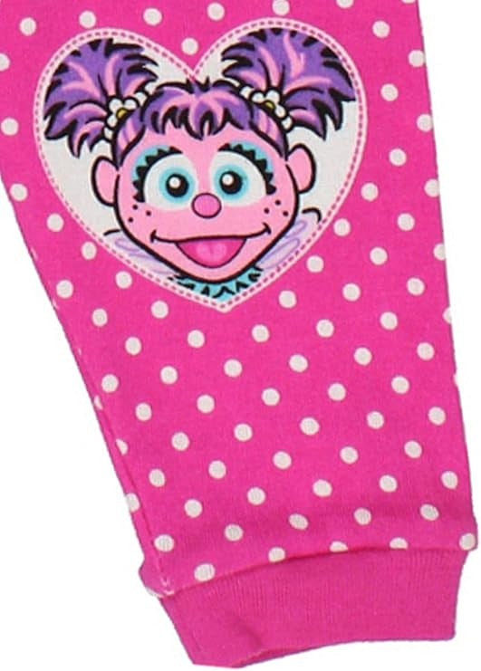 Sesame Street Girls Soft Elmo and Abby Cadabby Pajama Set