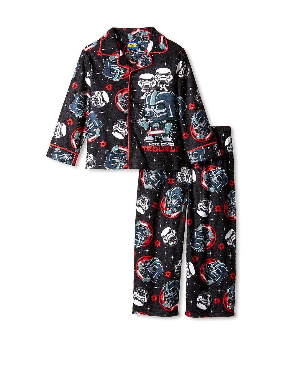 Star Wars Little Boys' Here Comes Trouble Pajama Set, 2T