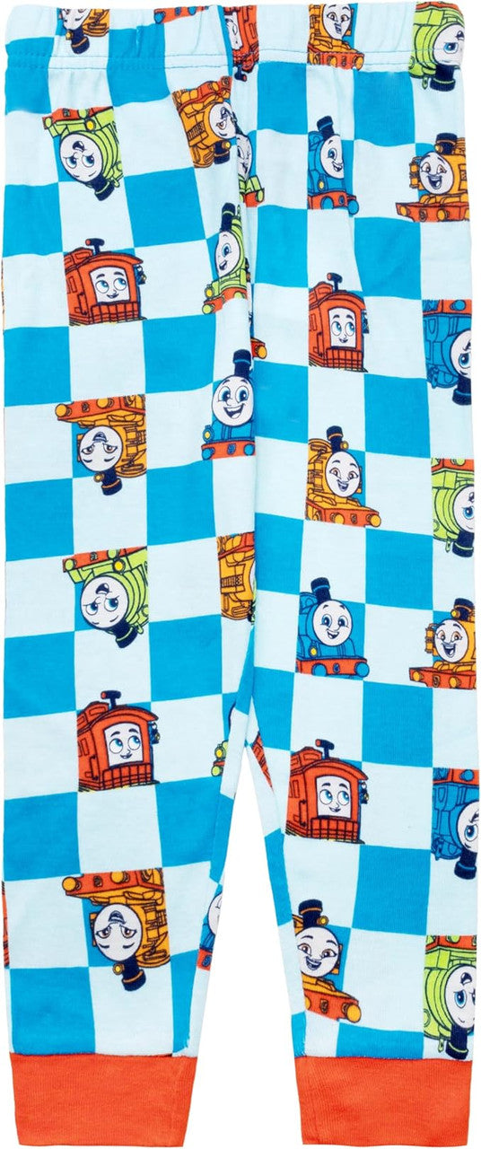 Thomas & Friends Boys' 4-Piece Matching Long-Sleeve Cotton Pajama Set