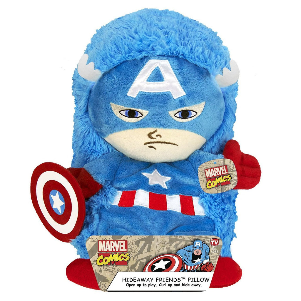 Disney Marvel 14" Pet Captain America Plush Hideaway Character Pillow