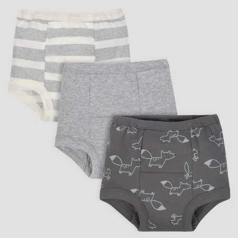 Gerber Baby Boy 3-Pack Training Pants Grey/Cream (2T)